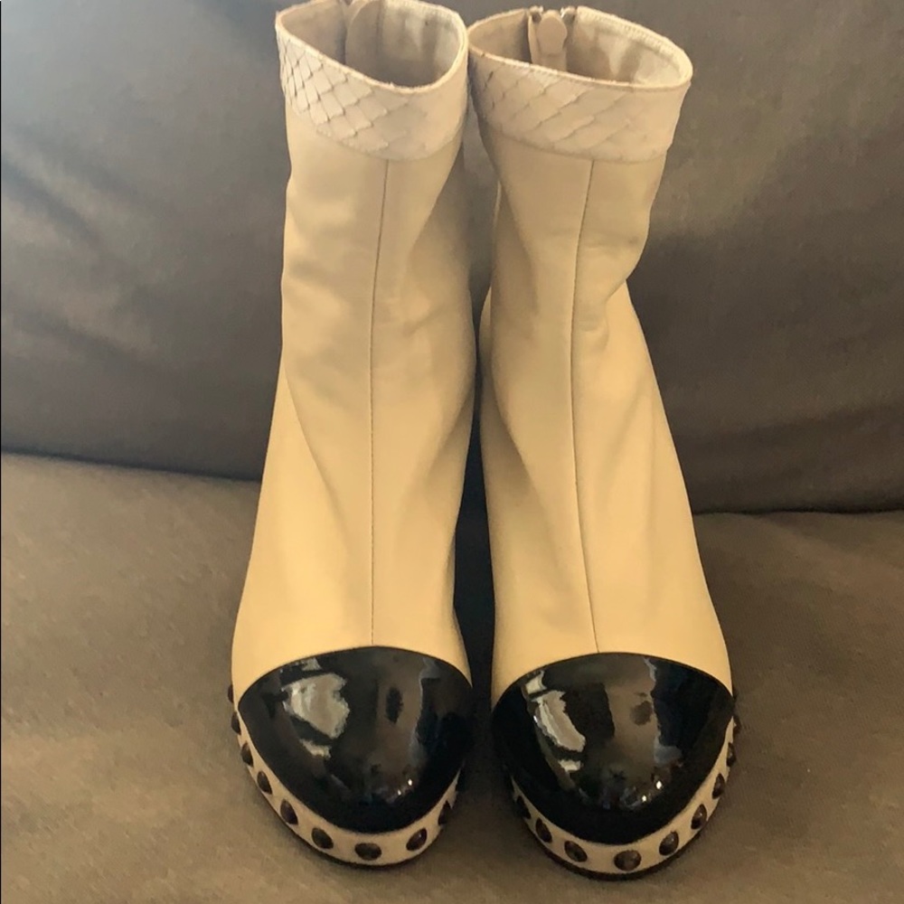 Real leather booties